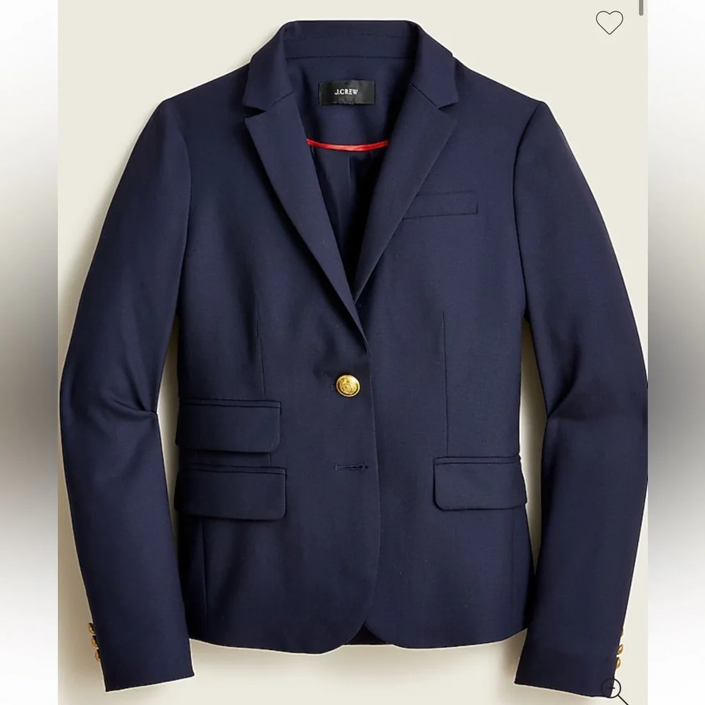 NWOT J. Crew Dalton Blazer Women’s Navy Italian Wool Gold Buttons | Size 4 - Picture 3 of 10